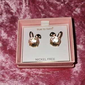 ✨️🐰NWT STATEMENT EASTER BUNNY CRYSTAL EARRINGS/ NICKEL FREE✨️🐰✨️🐰✨️🐰